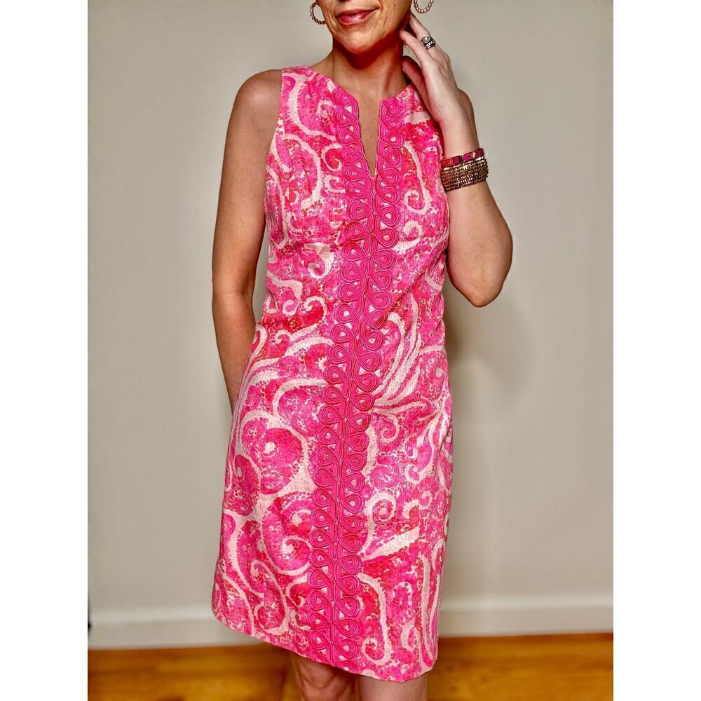 Lilly Pulitzer Pink Abstract Printed Shift Dress